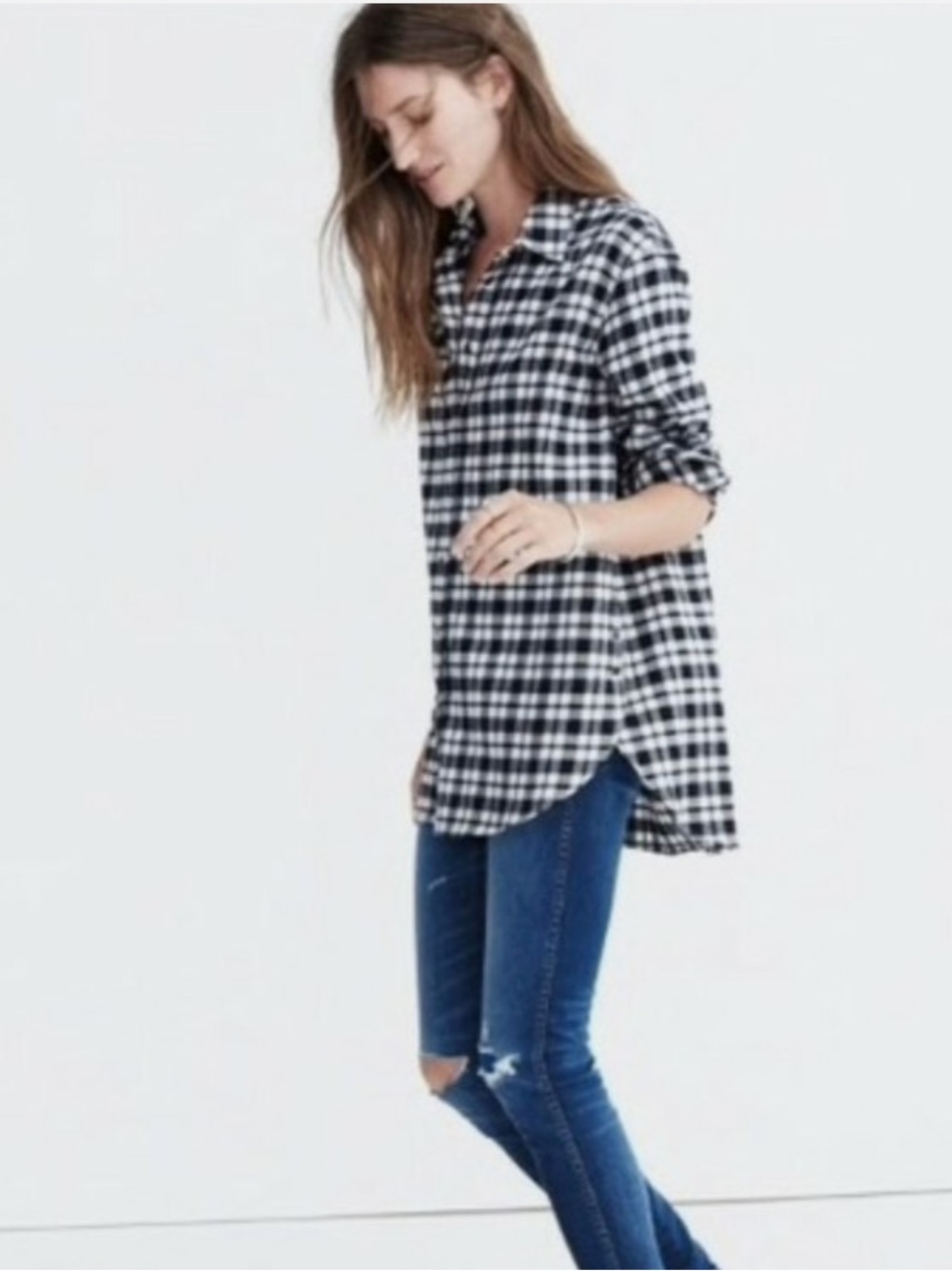 NWT Madewell Plaid Flannel Button Up Shirt
